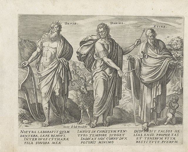 David, Daniël en Elia Twaalf profeten (serietitel) Thesaurus sacrarum historiarum veteris testamenti - Poligamia nos Profetas